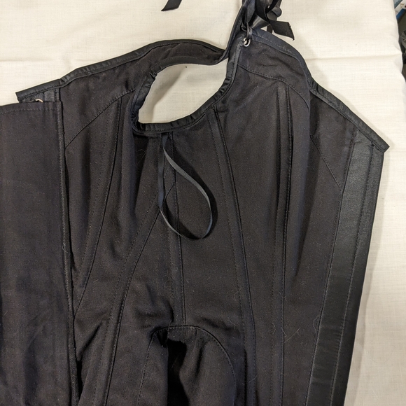 Top Drawer by Daisy Corsets-Black & White Striped Steel Bond Corset Size Medium - Picture 11 of 17